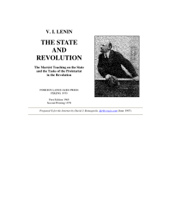 The state and revolution V I Lenin