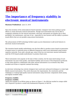 The importance of frequency stability in electronic musical instruments