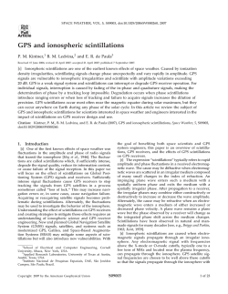 GPS and ionospheric scintillations