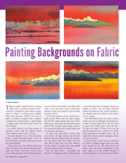 Painting Backgrounds on Fabric - Canadian Quilters` Association