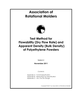 Test Method for Flowability (Dry Flow Rate)