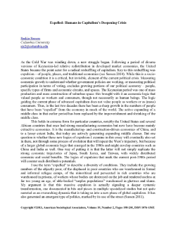 Expelled: Humans in Capitalism`s Deepening Crisis