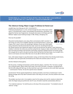 The Abstract Swing: Major League Problems In Patent Law