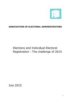 Elections and Individual Electoral Registration