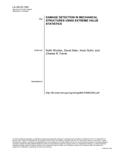 Damage detection in mechanical structures using extreme value