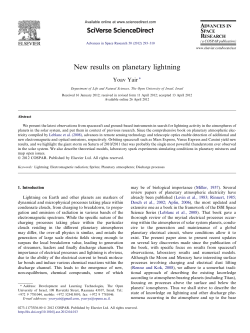 New results on planetary lightning