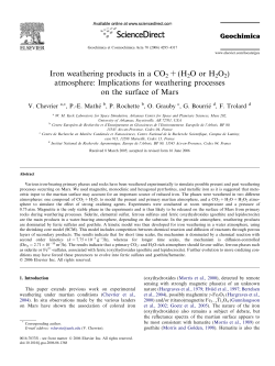Iron weathering products in a CO 2 + (H 2 O or H 2 O 2 )