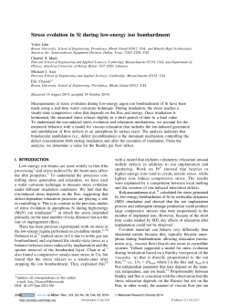 Stress evolution in Si during low