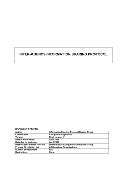 Information Sharing Protocol - The Health Informatics Service