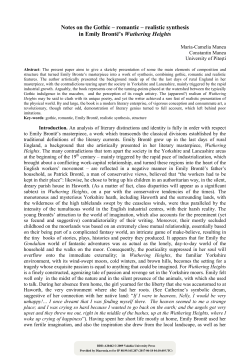 romantic &ndash; realistic synthesis in Emily Bront&euml;`s Wuthering Heights