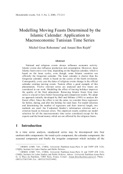 Modelling Moving Feasts Determined by the Islamic Calendar