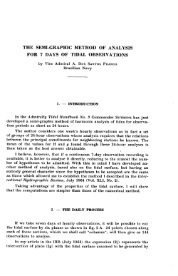 the semi-graphic method of analysis for 7 days of tidal observations