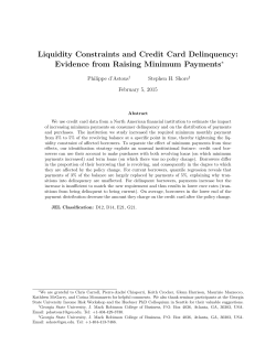 Liquidity Constraints and Credit Card Delinquency: Evidence from
