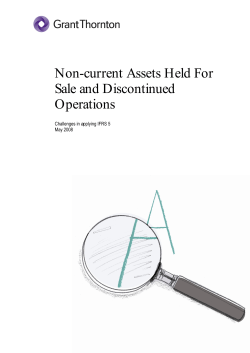 Non-current Assets Held For Sale and Discontinued Operations
