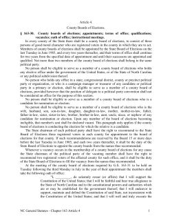 Article 4 - County Boards of Elections.