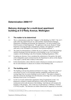 Balcony drainage for a multi
