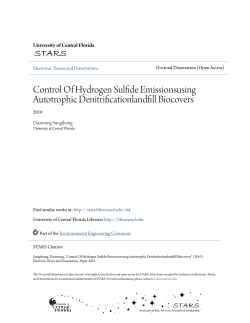 Control Of Hydrogen Sulfide Emissionsusing Autotrophic