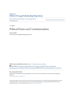 Political Parties and Constitutionalism