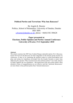 Political Parties and Terrorism