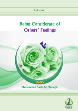 Being Considerate