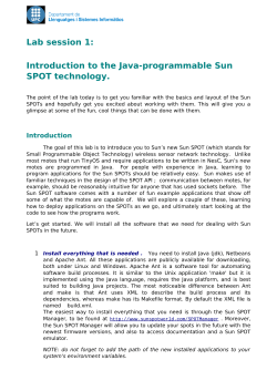 Lab session 1: Introduction to the Java