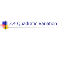 3.4 Quadratic Variation