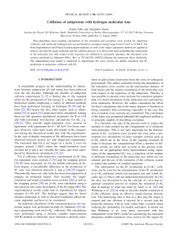 Collisions of antiprotons with hydrogen molecular ions