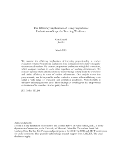 The Efficiency Implications of Using Proportional Evaluations to