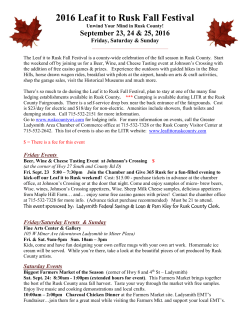 2016 Leaf it to Rusk Fall Festival