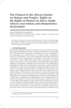 The Protocol to the African Charter on Human and Peoples` Rights