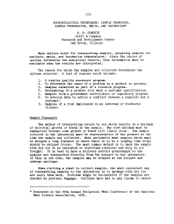 Sample Transport, Sample Preparation, Media, and Incubation