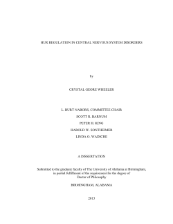 HUR REGULATION IN CENTRAL NERVOUS SYSTEM