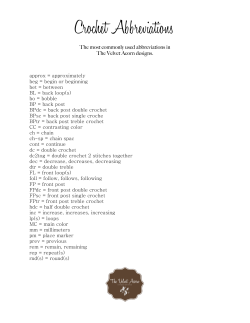 Crochet Abbreviations