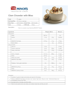 Clam Chowder with Miso