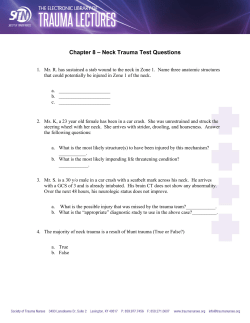 Chapter 8 &ndash; Neck Trauma Test Questions