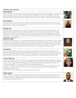 Mentors for International Students
