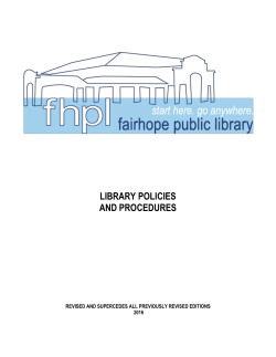 Policies - Fairhope Public Library
