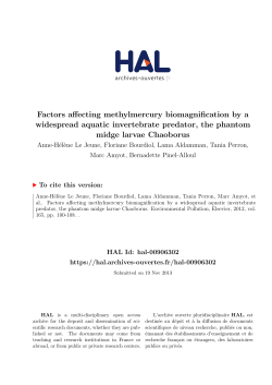 Factors affecting methylmercury biomagnification by a