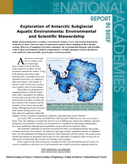 Exploration of Antarctic Subglacial Aquatic Environments