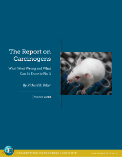 The Report on Carcinogens - Competitive Enterprise Institute