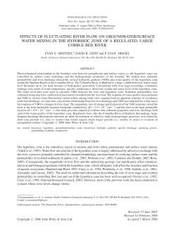 Effects of fluctuating river flow on groundwater/surface water mixing