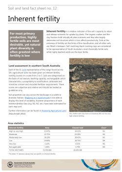 Soil and land fact sheet 12: Inherent fertility