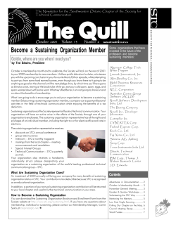 Oct - STC Southwestern Ontario Chapter