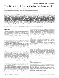 The Genetics of Speciation by Reinforcement