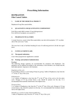 Prescribing Information DUPHASTON