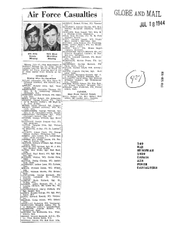Air Force Casualties GLOBE AND MAIL
