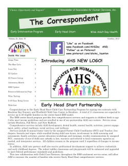 newsletter template - Associates for Human Services