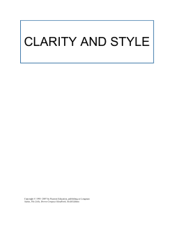 clarity and style - Pearson Education