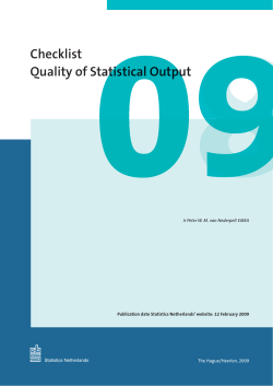 Checklist Quality of Statistical Output (2009)