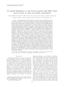 Do natural disturbances or the forestry practices that